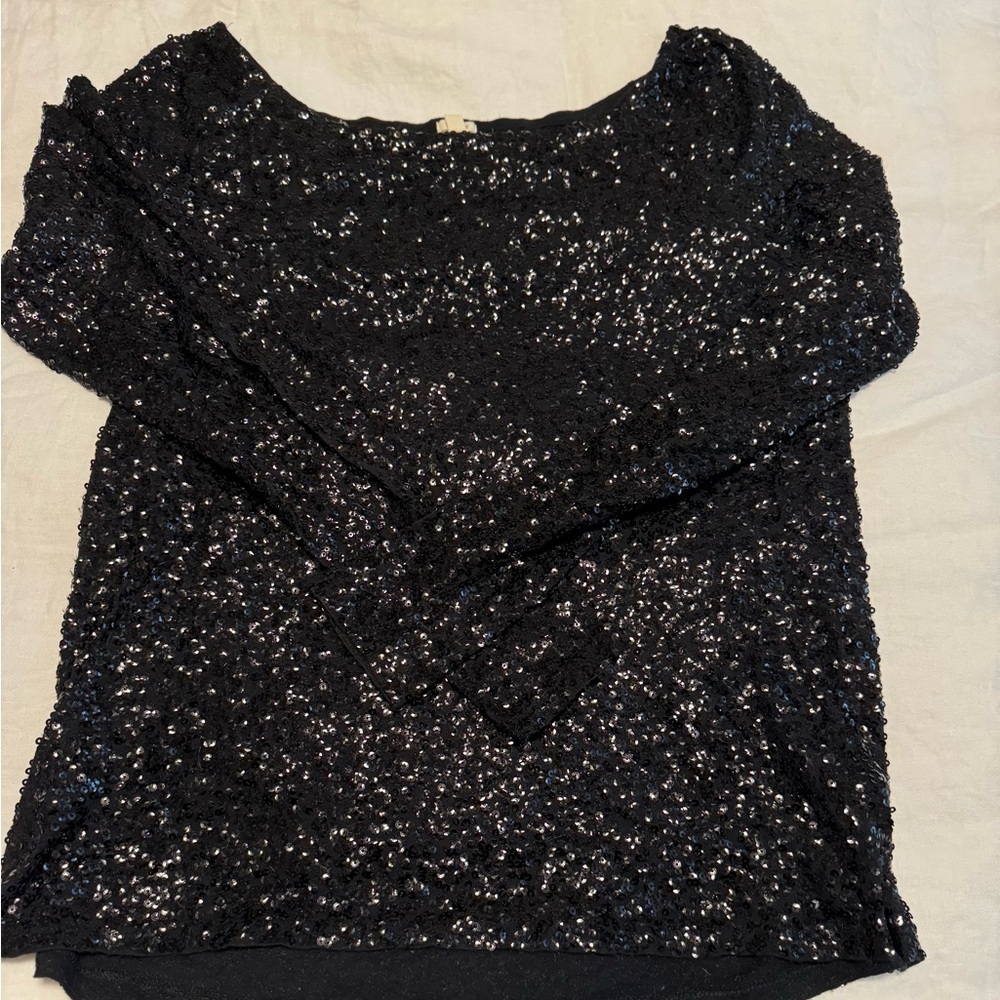 J.Crew Sequin Long Sleeve Tshirt 🖤